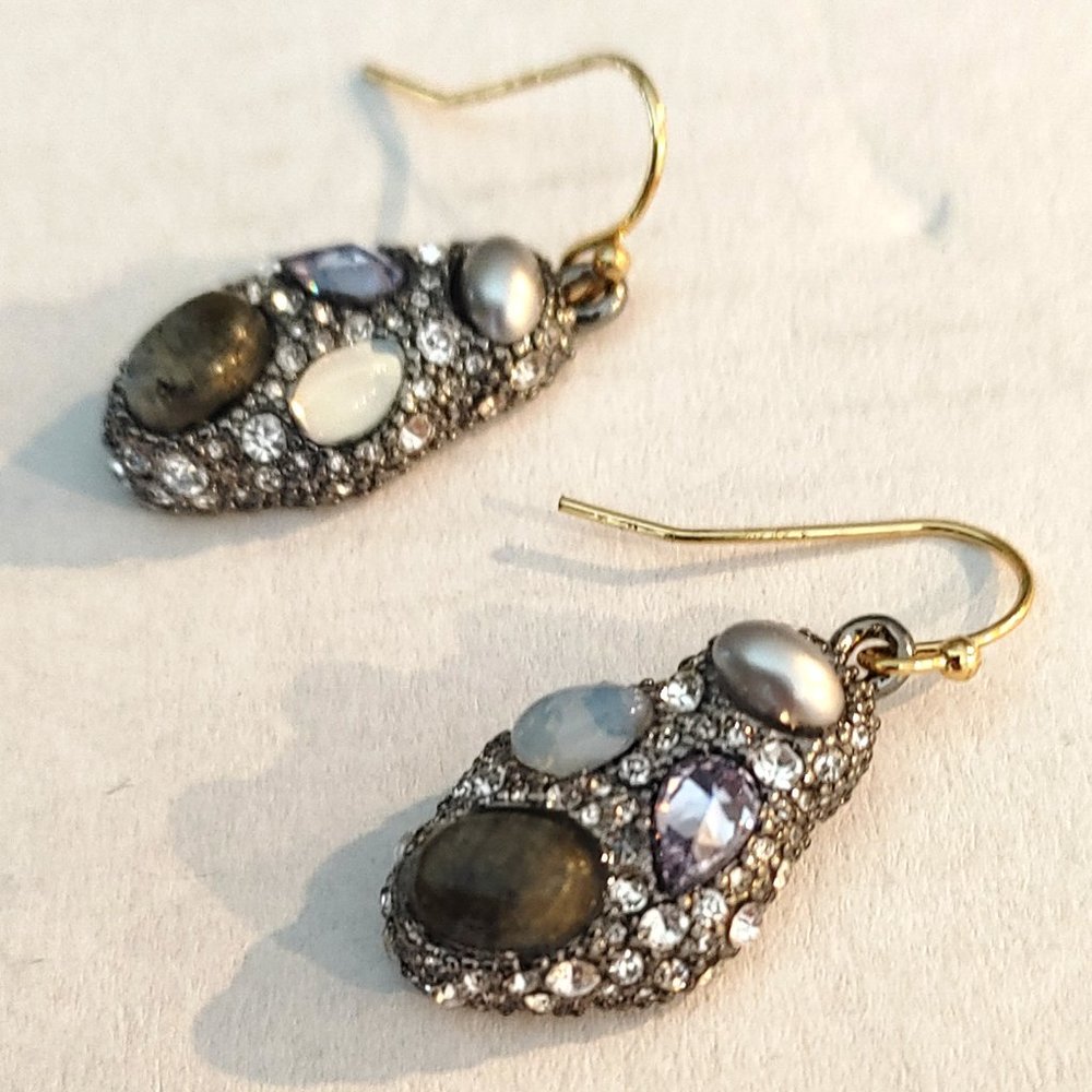 Alexis Bittar French Hook Dangle Earrings. Earrings will come with suede pouch. - Picture 4 of 5